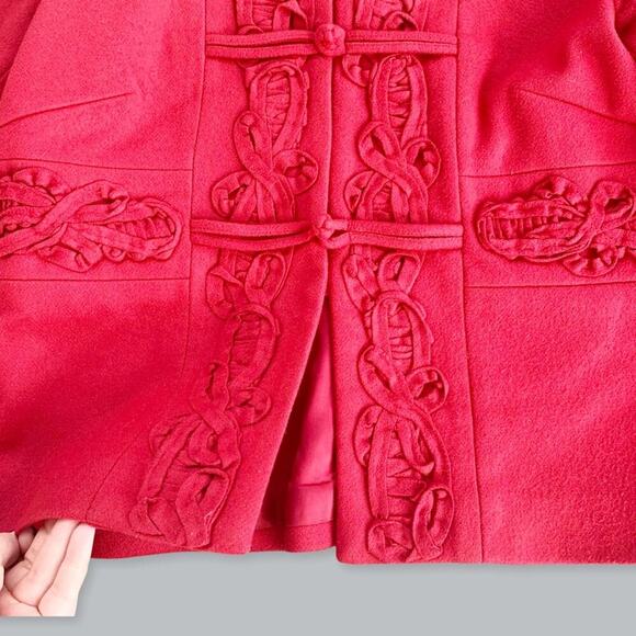 Tibi Ornate Vintage Wool Blazer Jacket Button Snaps Military Style M {See Note} - Picture 11 of 16